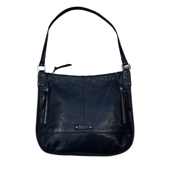 b. makowsky Sleek Black Leather Hobo - Picture 2 of 11